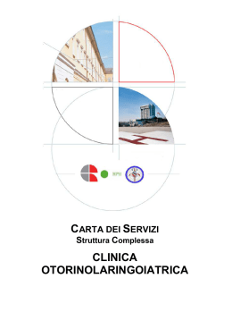 Carta Servizi Struttura Complessa Clinica Otorinolaringoiatrica