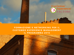 Scarica la presentazione completa della CXFactory_con il