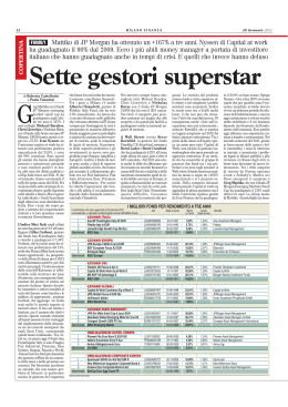 Milano Finanza - Sette gestori superstar