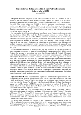 Sintesi storica - Dott. Faustino Nazzi