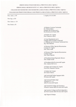 ORDINE DEGLI INGEGNERI DELLA PRO VIN CIA DELL