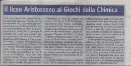 Il liceo Aristosseno ai Giochi della Chimica