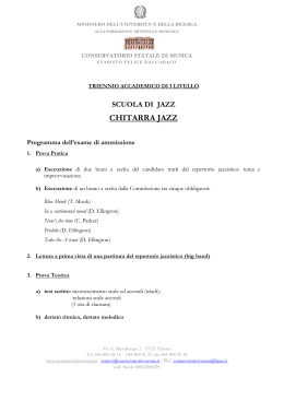 CHITARRA JAZZ - Conservatorio di Verona