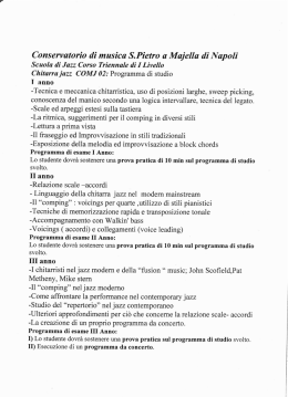 Chitarra jazz - Conservatorio di Musica San Pietro a Majella