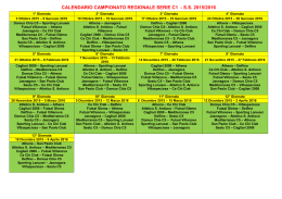 Calendario Serie C1 Stagione 2015 - 2016