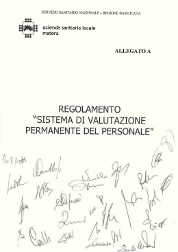 Sistema di valutazione permanente del personale