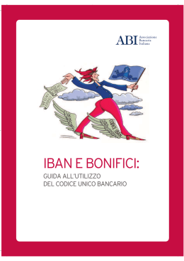 IBAN E BONIFICI: