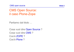 CMS Open Source: il caso plone.Zope