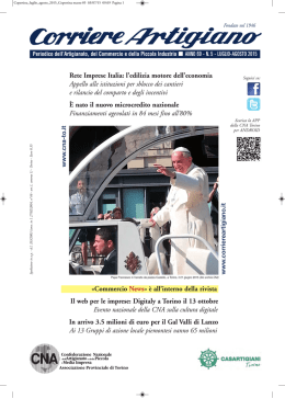 luglio-agosto 2015 - Corriere Artigiano