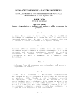 Regolamento Scommesse Ippiche