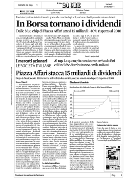 Estratto da pag. 1 - Tamburi Investment Partners SpA