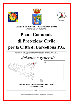 Relazione_Piano Comunale di Protezione Civile