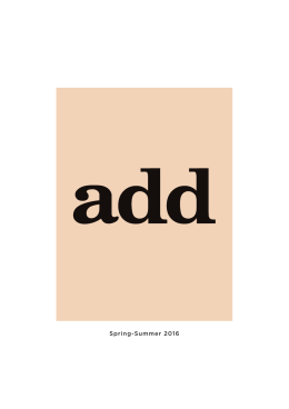 Spring-Summer 2016 - agentur