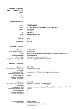 C.V. Testa - Provincia di Bergamo