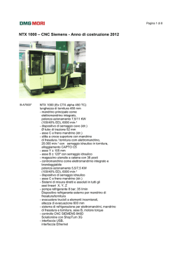 NTX 1000 &ndash; CNC Siemens - Anno di costruzione 2012