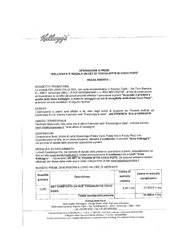 OPERAZIONE A PREMI “KELLOGG`S TI