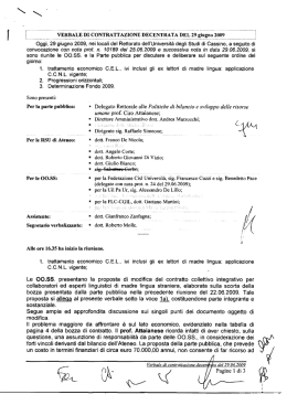 Verbale del 29 giugno 2009 - Università degli Studi di Cassino
