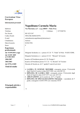 Napolitano Carmela Maria - Primo Circolo Didattico di Nola