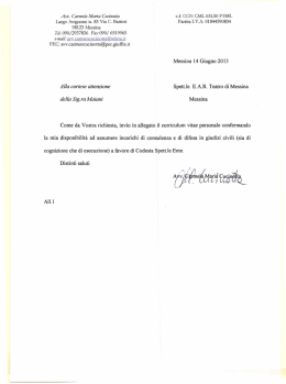 AW. Carmela Maria Cucirzolz`a c.f. CCN CML 63L50 F158L Largo