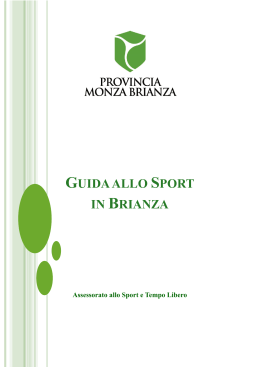 Scarica la GUIDA ALLO SPORT IN BRIANZA