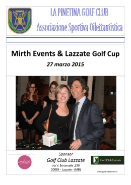 Mirth Events e Golf Lazzate Cup