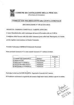 |VERBALE delle DELIBERAZIONI della GIUNTA