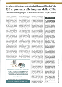 I3P si presenta alle imprese della CNA