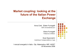 Market coupling: looking at the future of the Italian Power