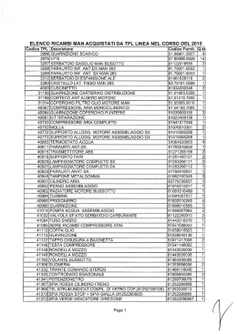 elenco ricambi man acquistati da tpl. linea nel corso del 2010