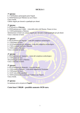 Programmi provvisori Viaggi d`Istruzione a.s. 2014-1