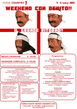 Weekend con Benito Urgu