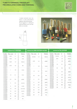 scarica il nostro catalogo in pdf per i dettagli dei tubetti