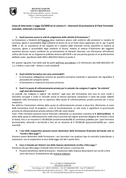 Linea di intervento 1 Legge 53/2000 art.6 comma