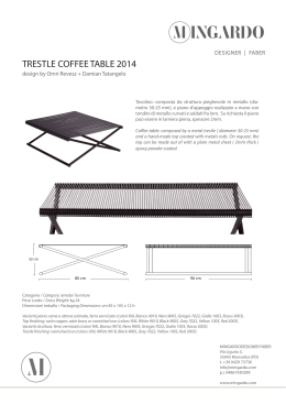 TRESTLE COFFEE TABLE 2014