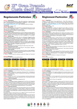 regolamento particolare - Comune di Castagneto Carducci