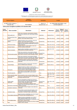 vedi il listino - Vetrina dell`Artigianato Artistico in Sardegna
