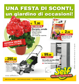 SELF Un giardino di occasioni dal 22/03/2012 al