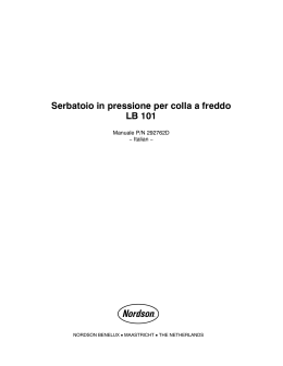 Serbatoio in pressione per colla a freddo LB 101