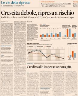 Crescita debole, ripresa a rischio