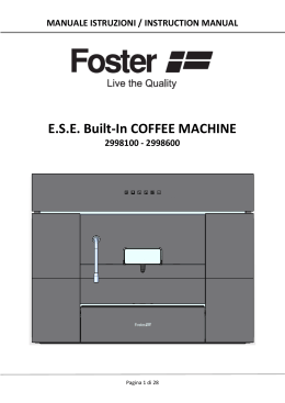 E.S.E. Built-In COFFEE MACHINE