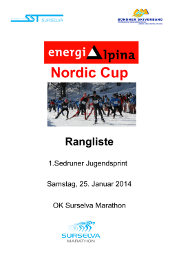 Rangaziun totala energia alpina cup 25.01.2014 Sedrun
