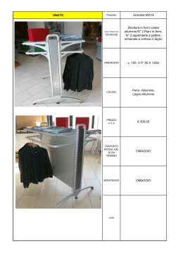 USATO Gondola NOVA Struttura in ferro colore alluminio,N&deg; 2 Piani