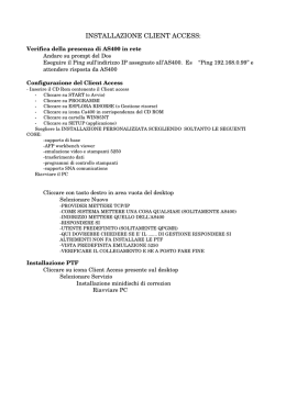 INSTALLAZIONE CLIENT ACCESS: