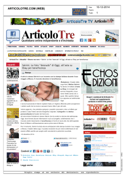 ARTICOLO TRE.COM – 10.12.2014 – Salvini, foto all`asta per