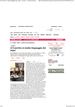 Al Convitto si studia linguaggio dei segni – Cronaca
