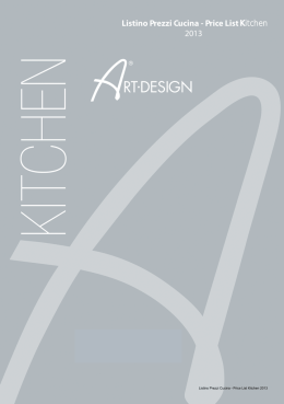 LISTINO PREZZI CUCINA - PRICE LIST KITCHEN 2013