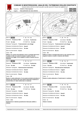 comune di monteriggioni: analisi del patrimonio edilizio esistente