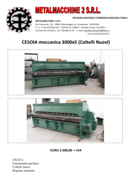 CESOIA meccanica 3000x5 (Coltelli Nuovi)