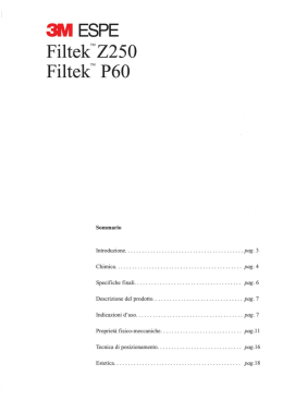 Filtek Z250, Filtek P60 Technical Profile - Italy