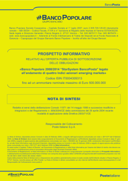 nota di sintesi prospetto informativo